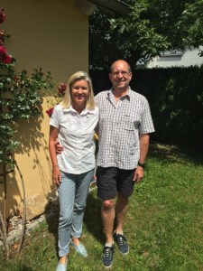 Peter Herrchen besucht mich im Erdinger Garten - 800 Meter Luftlinie von Schloss Aufhausen entfernt, wo am 19. November unser Gesundheitsworkshop stattfindet.